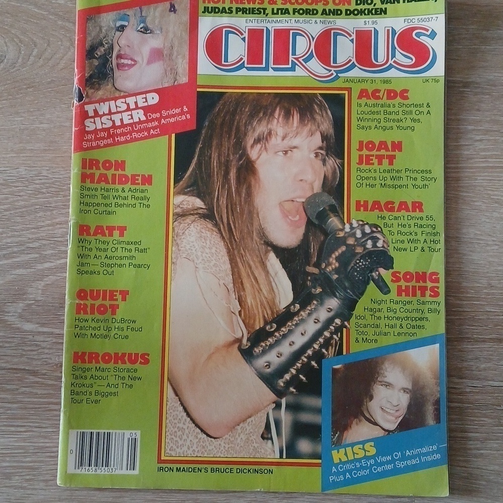 Circus Magazine Guitar Jan 1985 Iron Maiden, Heavy Metal, Kiss, Quiet Riot Rock